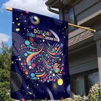 Dot Day Make Your Mark Garden Flag Colorful Celestial Watercolor Circles And Swirling Polka Dots