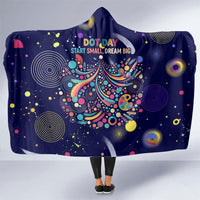 Dot Day Make Your Mark Hooded Blanket Colorful Celestial Watercolor Circles And Swirling Polka Dots