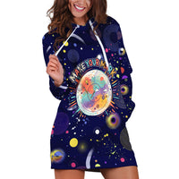 Dot Day Make Your Mark Hoodie Dress Colorful Celestial Watercolor Circles And Swirling Polka Dots