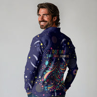 Dot Day Make Your Mark Long Sleeve Polo Shirt Colorful Celestial Watercolor Circles And Swirling Polka Dots
