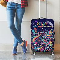 Dot Day Make Your Mark Luggage Cover Colorful Celestial Watercolor Circles And Swirling Polka Dots