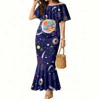 Dot Day Make Your Mark Mermaid Dress Colorful Celestial Watercolor Circles And Swirling Polka Dots