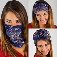 Dot Day Make Your Mark Neck Gaiter Colorful Celestial Watercolor Circles And Swirling Polka Dots