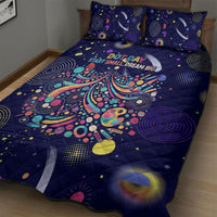 Dot Day Make Your Mark Quilt Bed Set Colorful Celestial Watercolor Circles And Swirling Polka Dots