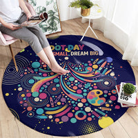 Dot Day Make Your Mark Round Carpet Colorful Celestial Watercolor Circles And Swirling Polka Dots