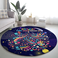 Dot Day Make Your Mark Round Carpet Colorful Celestial Watercolor Circles And Swirling Polka Dots