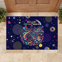 Dot Day Make Your Mark Rubber Doormat Colorful Celestial Watercolor Circles And Swirling Polka Dots