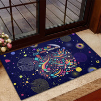 Dot Day Make Your Mark Rubber Doormat Colorful Celestial Watercolor Circles And Swirling Polka Dots