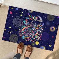 Dot Day Make Your Mark Rubber Doormat Colorful Celestial Watercolor Circles And Swirling Polka Dots