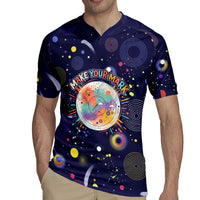 Dot Day Make Your Mark Rugby Jersey Colorful Celestial Watercolor Circles And Swirling Polka Dots