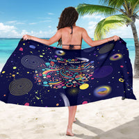 Dot Day Make Your Mark Sarong Colorful Celestial Watercolor Circles And Swirling Polka Dots