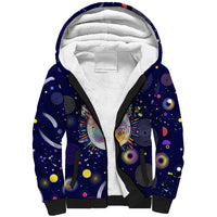 Dot Day Make Your Mark Sherpa Hoodie Colorful Celestial Watercolor Circles And Swirling Polka Dots