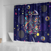 Dot Day Make Your Mark Shower Curtain Colorful Celestial Watercolor Circles And Swirling Polka Dots