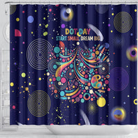 Dot Day Make Your Mark Shower Curtain Colorful Celestial Watercolor Circles And Swirling Polka Dots