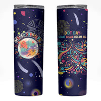 Dot Day Make Your Mark Skinny Tumbler Colorful Celestial Watercolor Circles And Swirling Polka Dots