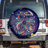 Dot Day Make Your Mark Spare Tire Cover Colorful Celestial Watercolor Circles And Swirling Polka Dots