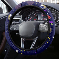 Dot Day Make Your Mark Steering Wheel Cover Colorful Celestial Watercolor Circles And Swirling Polka Dots