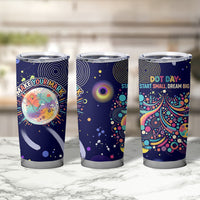 Dot Day Make Your Mark Tumbler Cup Colorful Celestial Watercolor Circles And Swirling Polka Dots