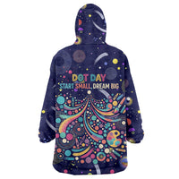 Dot Day Make Your Mark Wearable Blanket Hoodie Colorful Celestial Watercolor Circles And Swirling Polka Dots
