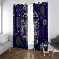 Dot Day Make Your Mark Window Curtain Colorful Celestial Watercolor Circles And Swirling Polka Dots