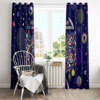 Dot Day Make Your Mark Window Curtain Colorful Celestial Watercolor Circles And Swirling Polka Dots