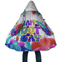 Happy Dot Day Cloak Colorful Swirling Polka Dots and Whimsical Smiley Flowers