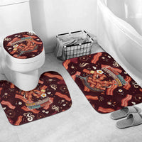 International Bacon Day Bathroom Set Retro Bacon Pattern With Sizzling Skillet Graphic