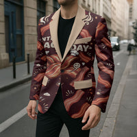 International Bacon Day Blazer Retro Bacon Pattern With Sizzling Skillet Graphic