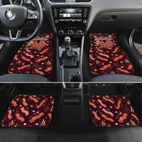 International Bacon Day Car Mats Retro Bacon Pattern With Sizzling Skillet Graphic