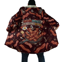 International Bacon Day Cloak Retro Bacon Pattern With Sizzling Skillet Graphic