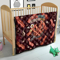 International Bacon Day Quilt Retro Bacon Pattern With Sizzling Skillet Graphic