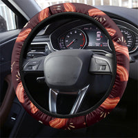 International Bacon Day Steering Wheel Cover Retro Bacon Pattern With Sizzling Skillet Graphic