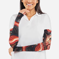 International Bacon Day United By Bacon Arm Sleeves Retro Bacon Globe and Cool Bacon Mascot Graphic