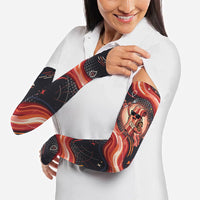 International Bacon Day United By Bacon Arm Sleeves Retro Bacon Globe and Cool Bacon Mascot Graphic