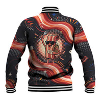 International Bacon Day United By Bacon Baseball Jacket Retro Bacon Globe and Cool Bacon Mascot Graphic