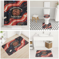 International Bacon Day United By Bacon Bathroom Set Retro Bacon Globe and Cool Bacon Mascot Graphic