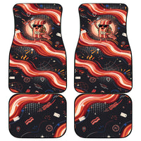 International Bacon Day United By Bacon Car Mats Retro Bacon Globe and Cool Bacon Mascot Graphic