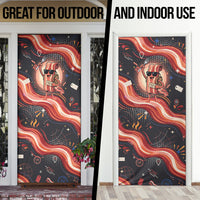 International Bacon Day United By Bacon Door Cover Retro Bacon Globe and Cool Bacon Mascot Graphic