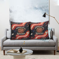 International Bacon Day United By Bacon Pillow Cover Retro Bacon Globe and Cool Bacon Mascot Graphic
