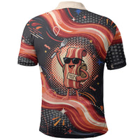 International Bacon Day United By Bacon Polo Shirt Retro Bacon Globe and Cool Bacon Mascot Graphic