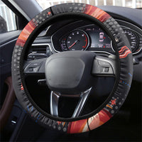 International Bacon Day United By Bacon Steering Wheel Cover Retro Bacon Globe and Cool Bacon Mascot Graphic