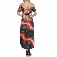 International Bacon Day United By Bacon Summer Maxi Dress Retro Bacon Globe and Cool Bacon Mascot Graphic