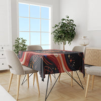 International Bacon Day United By Bacon Tablecloth Retro Bacon Globe and Cool Bacon Mascot Graphic