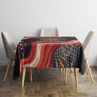 International Bacon Day United By Bacon Tablecloth Retro Bacon Globe and Cool Bacon Mascot Graphic