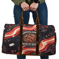 International Bacon Day United By Bacon Travel Bag Retro Bacon Globe and Cool Bacon Mascot Graphic