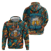 Beer Lovers Cheers To Good Times Hoodie Urban Graffiti Pattern With Frothy Clinking Mugs Art