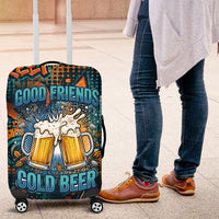 Beer Lovers Cheers To Good Times Luggage Cover Urban Graffiti Pattern With Frothy Clinking Mugs Art