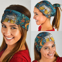 Beer Lovers Cheers To Good Times Neck Gaiter Urban Graffiti Pattern With Frothy Clinking Mugs Art