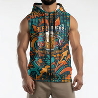Beer Lovers Cheers To Good Times Sleeveless Zip Hoodie Urban Graffiti Pattern With Frothy Clinking Mugs Art