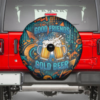 Beer Lovers Cheers To Good Times Spare Tire Cover Urban Graffiti Pattern With Frothy Clinking Mugs Art